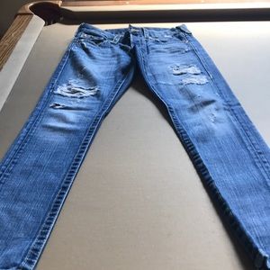 True Religion distressed demin jean